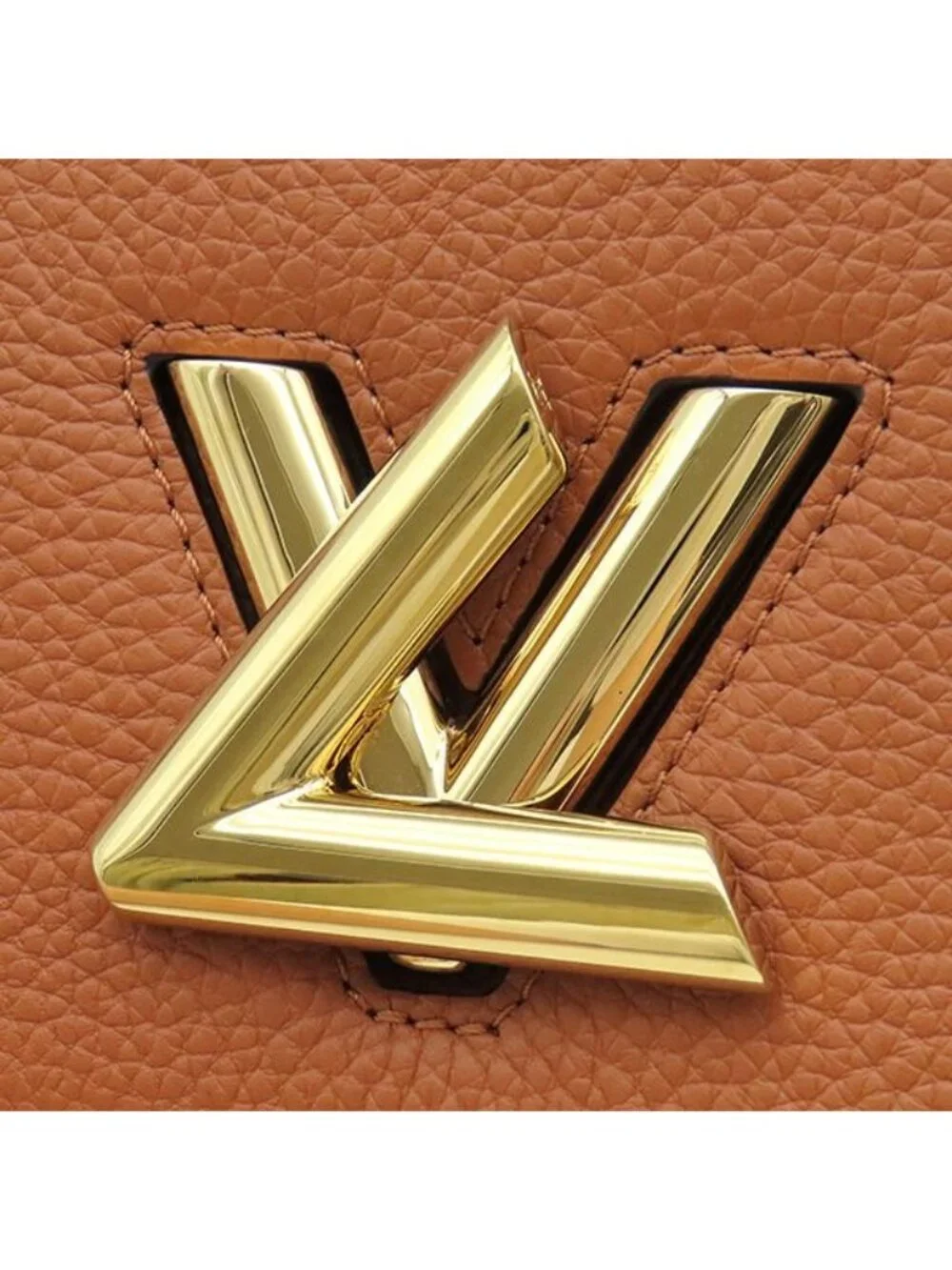 Louis Vuitton 2-Way Bag Twist One Handle PM Leather Taurillon Caramel Blue